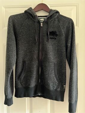 Roots Charcoal Speckle Full-Zip Hoodie